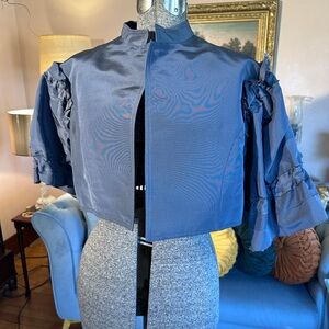 Designer Oscar Dela Renta Raw Silk Bolero. Runway Piece. Fabulous!